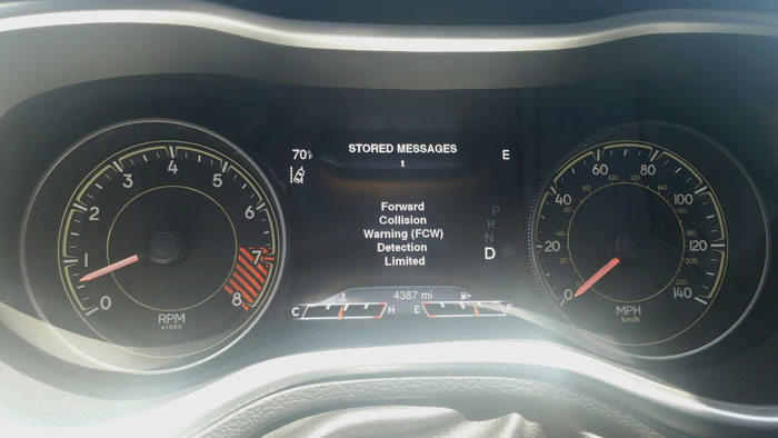 Forward Collision Warning System in Jeep Grand Cherokee