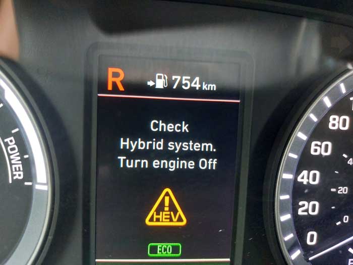 Hybrid System Warning Light