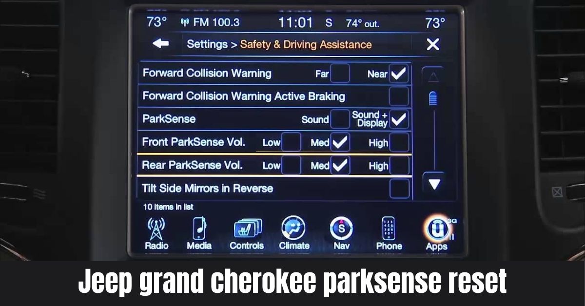 Jeep Grand Cherokee ParkSense Reset: Troubleshooting Guide