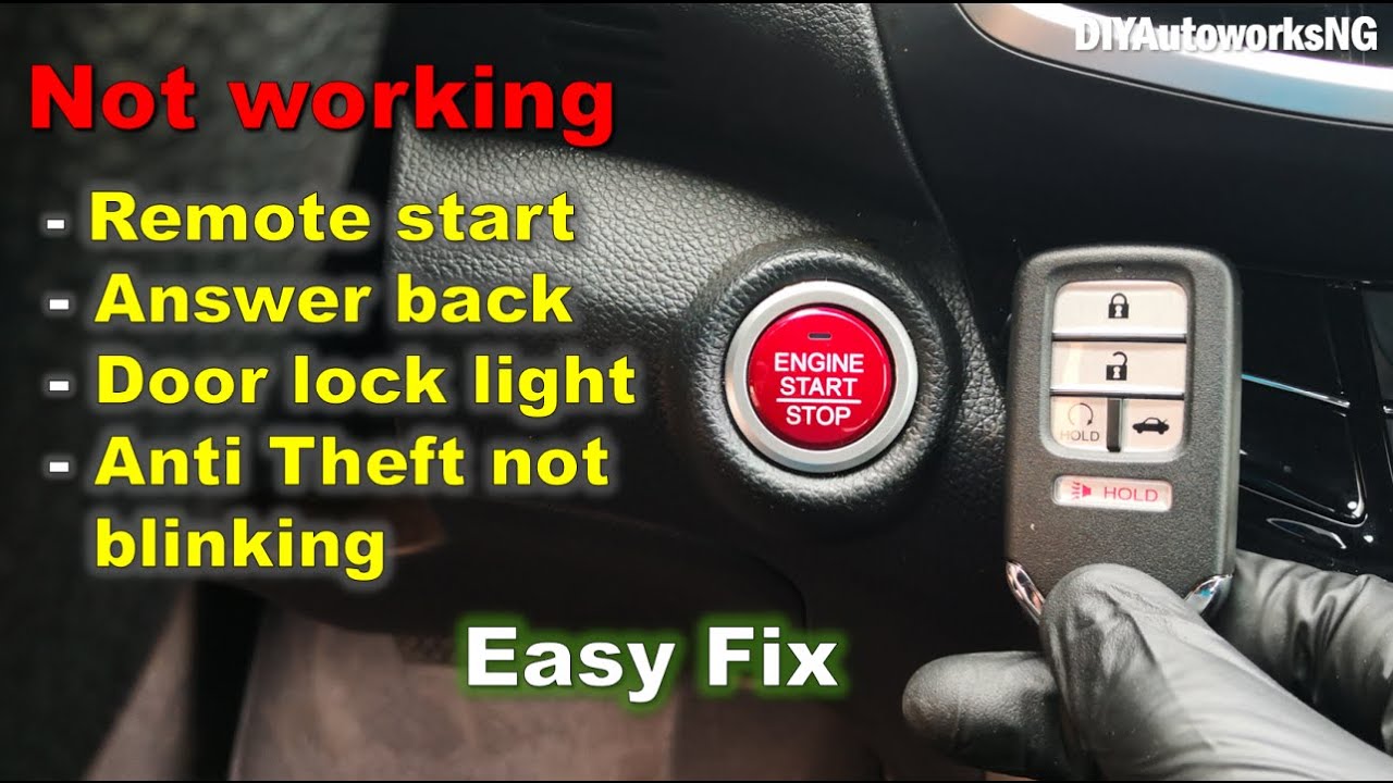 Why Honda Remote Start Isn't Working: Troubleshooting Tips & Fixes